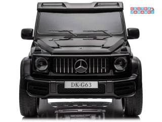 Mercedes G klasa 63 AMG 2-osobowy na akumulator - czarny, 4x200W 24V/7Ah, MP4, lakierowana karoseria, ekoskóra, pilot [PA0309]