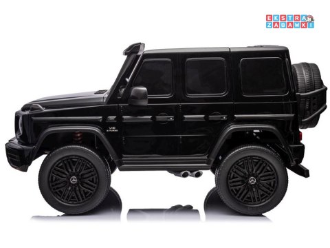 Mercedes G klasa 63 AMG 2-osobowy na akumulator - czarny, 4x200W 24V/7Ah, MP4, lakierowana karoseria, ekoskóra, pilot [PA0309]