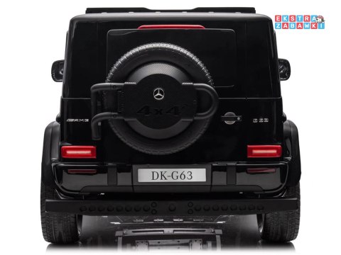 Mercedes G klasa 63 AMG 2-osobowy na akumulator - czarny, 4x200W 24V/7Ah, MP4, lakierowana karoseria, ekoskóra, pilot [PA0309]