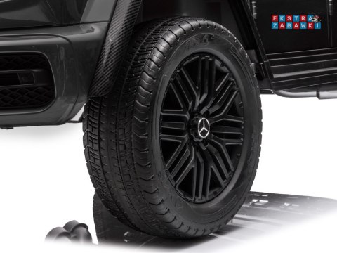 Mercedes G klasa 63 AMG 2-osobowy na akumulator - czarny, 4x200W 24V/7Ah, MP4, lakierowana karoseria, ekoskóra, pilot [PA0309]