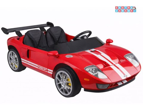 Ford GT 4 dwuosobowy na akumulator - czerwony, 4x4 24V/7Ah, pilot, LED, EVA, ekoskóa, pasy [PA0337]