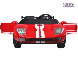 Ford GT 4 dwuosobowy na akumulator - czerwony, 4x4 24V/7Ah, pilot, LED, EVA, ekoskóa, pasy [PA0337]