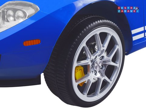 Ford GT 4 dwuosobowy na akumulator - niebieski, 4x4 24V/7Ah, pilot, LED, EVA, ekoskóa, pasy [PA0337]
