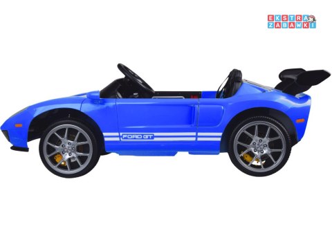 Ford GT 4 dwuosobowy na akumulator - niebieski, 4x4 24V/7Ah, pilot, LED, EVA, ekoskóa, pasy [PA0337]