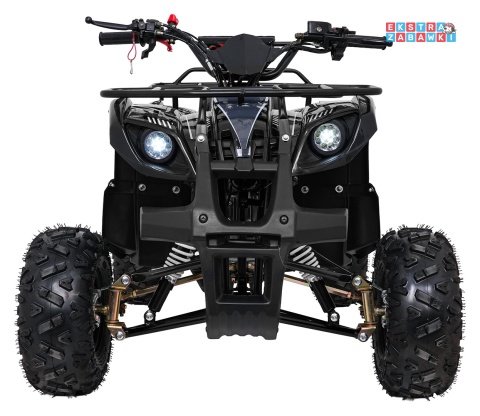 Czarny quad spalinowy WILDPEAK 110cc - jednocylindrowy, czterosuw, pompowane opony, rozrusznik [ATV006]