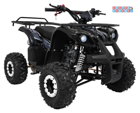 Czarny quad spalinowy WILDPEAK 110cc - jednocylindrowy, czterosuw, pompowane opony, rozrusznik [ATV006]