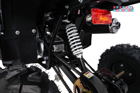 Czarny quad spalinowy WILDPEAK 110cc - jednocylindrowy, czterosuw, pompowane opony, rozrusznik [ATV006]