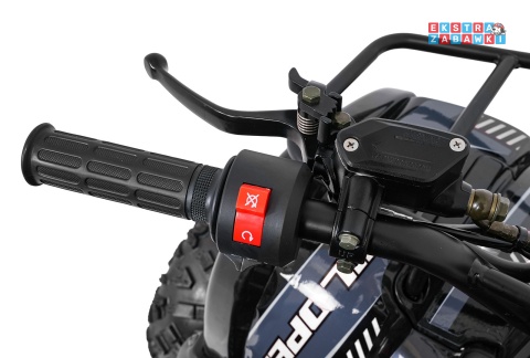 Czarny quad spalinowy WILDPEAK 110cc - jednocylindrowy, czterosuw, pompowane opony, rozrusznik [ATV006]