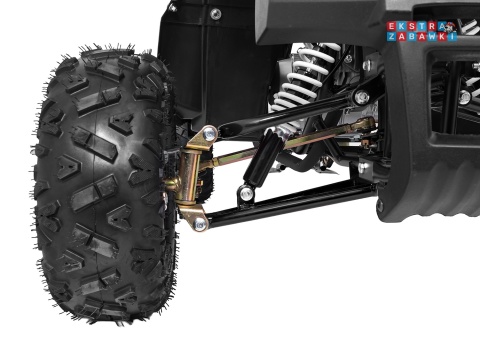 Czarny quad spalinowy WILDPEAK 110cc - jednocylindrowy, czterosuw, pompowane opony, rozrusznik [ATV006]