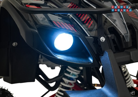 Czerwony quad spalinowy WILDPEAK 110cc - jednocylindrowy, czterosuw, pompowane opony, rozrusznik [ATV006]