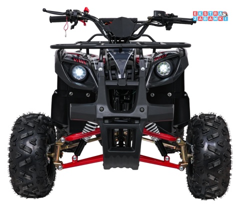 Czerwony quad spalinowy WILDPEAK 110cc - jednocylindrowy, czterosuw, pompowane opony, rozrusznik [ATV006]