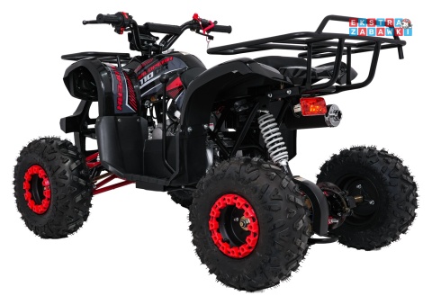 Czerwony quad spalinowy WILDPEAK 110cc - jednocylindrowy, czterosuw, pompowane opony, rozrusznik [ATV006]