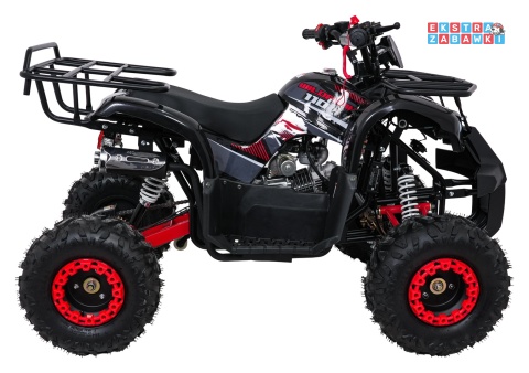 Czerwony quad spalinowy WILDPEAK 110cc - jednocylindrowy, czterosuw, pompowane opony, rozrusznik [ATV006]