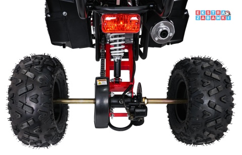 Czerwony quad spalinowy WILDPEAK 110cc - jednocylindrowy, czterosuw, pompowane opony, rozrusznik [ATV006]