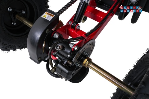 Czerwony quad spalinowy WILDPEAK 110cc - jednocylindrowy, czterosuw, pompowane opony, rozrusznik [ATV006]