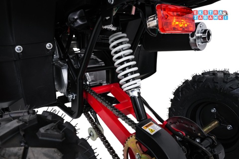 Czerwony quad spalinowy WILDPEAK 110cc - jednocylindrowy, czterosuw, pompowane opony, rozrusznik [ATV006]