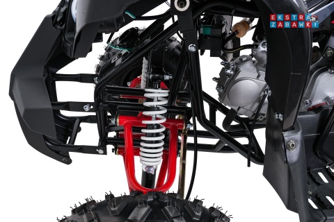 Czerwony quad spalinowy WILDPEAK 110cc - jednocylindrowy, czterosuw, pompowane opony, rozrusznik [ATV006]