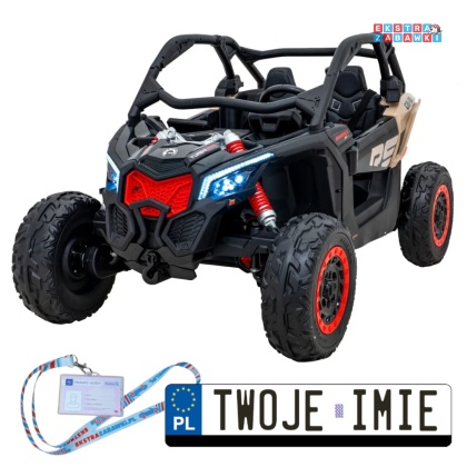 Maverick Turbo RR buggy dwuosobowy na akumulator - beżowy, 4x200W 24V/14Ah, koła EVA, ekoskóra, LED [DK-CA001]