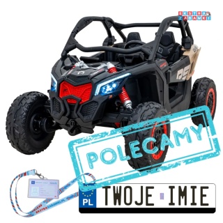 Maverick Turbo RR buggy dwuosobowy na akumulator - beżowy, 4x200W 24V/14Ah, koła EVA, ekoskóra, LED [DK-CA001]