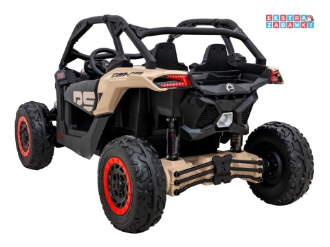 Maverick Turbo RR buggy dwuosobowy na akumulator - beżowy, 4x200W 24V/14Ah, koła EVA, ekoskóra, LED [DK-CA001]