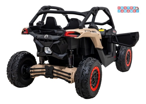 Maverick Turbo RR buggy dwuosobowy na akumulator - beżowy, 4x200W 24V/14Ah, koła EVA, ekoskóra, LED [DK-CA001]