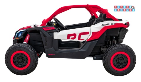 Maverick Turbo RR buggy dwuosobowy na akumulator - czerwony, 4x200W 24V/14Ah, koła EVA, ekoskóra, LED [DK-CA001]