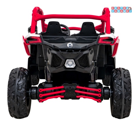 Maverick Turbo RR buggy dwuosobowy na akumulator - czerwony, 4x200W 24V/14Ah, koła EVA, ekoskóra, LED [DK-CA001]