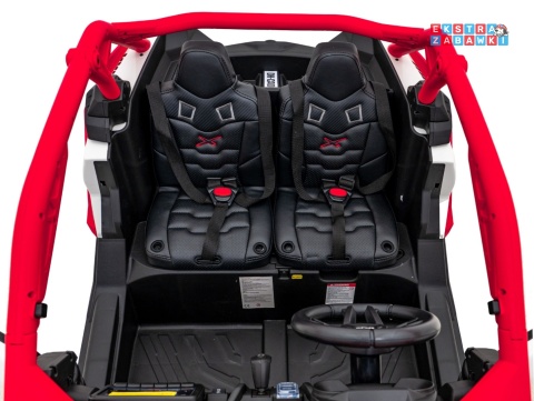 Maverick Turbo RR buggy dwuosobowy na akumulator - czerwony, 4x200W 24V/14Ah, koła EVA, ekoskóra, LED [DK-CA001]