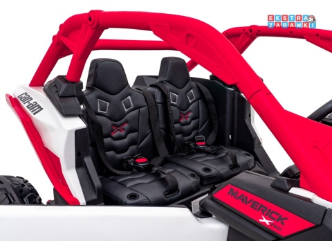 Maverick Turbo RR buggy dwuosobowy na akumulator - czerwony, 4x200W 24V/14Ah, koła EVA, ekoskóra, LED [DK-CA001]