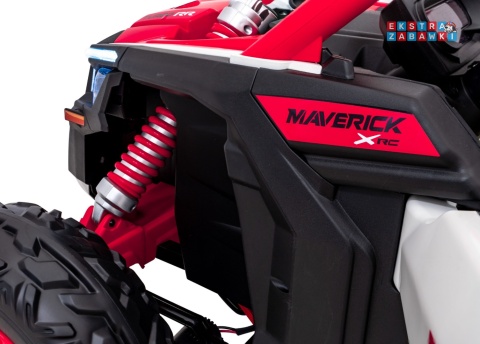Maverick Turbo RR buggy dwuosobowy na akumulator - czerwony, 4x200W 24V/14Ah, koła EVA, ekoskóra, LED [DK-CA001]