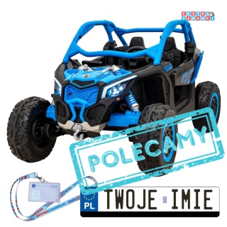Maverick Turbo RR buggy dwuosobowy na akumulator - niebieski, 4x200W 24V/14Ah, koła EVA, ekoskóra, LED [DK-CA001]