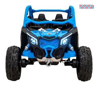 Maverick Turbo RR buggy dwuosobowy na akumulator - niebieski, 4x200W 24V/14Ah, koła EVA, ekoskóra, LED [DK-CA001]