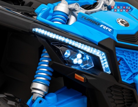 Maverick Turbo RR buggy dwuosobowy na akumulator - niebieski, 4x200W 24V/14Ah, koła EVA, ekoskóra, LED [DK-CA001]