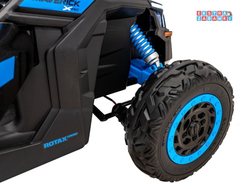 Maverick Turbo RR buggy dwuosobowy na akumulator - niebieski, 4x200W 24V/14Ah, koła EVA, ekoskóra, LED [DK-CA001]