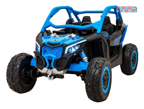 Maverick Turbo RR buggy dwuosobowy na akumulator - niebieski, 4x200W 24V/14Ah, koła EVA, ekoskóra, LED [DK-CA001]