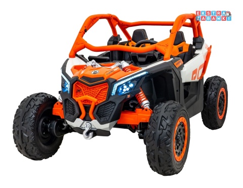 Maverick Turbo RR buggy dwuosobowy na akumulator - pomarańczowy, 4x200W 24V/14Ah, koła EVA, ekoskóra, LED [DK-CA001]