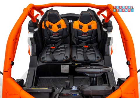 Maverick Turbo RR buggy dwuosobowy na akumulator - pomarańczowy, 4x200W 24V/14Ah, koła EVA, ekoskóra, LED [DK-CA001]