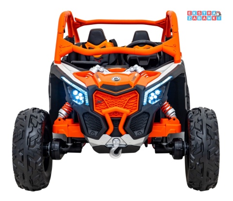 Maverick Turbo RR buggy dwuosobowy na akumulator - pomarańczowy, 4x200W 24V/14Ah, koła EVA, ekoskóra, LED [DK-CA001]