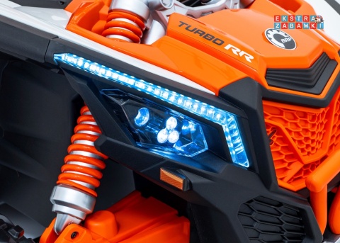 Maverick Turbo RR buggy dwuosobowy na akumulator - pomarańczowy, 4x200W 24V/14Ah, koła EVA, ekoskóra, LED [DK-CA001]
