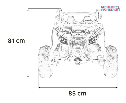 Maverick Turbo RR buggy dwuosobowy na akumulator - pomarańczowy, 4x200W 24V/14Ah, koła EVA, ekoskóra, LED [DK-CA001]