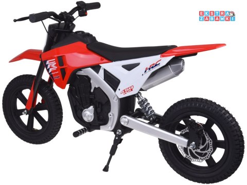 Motorek cross HONDA CRF 450RX na akumulator - czerwony, 1x250W 24V/5Ah, do 22km/h, pompowane koła, bezszczotkowy silnik [PA0345]