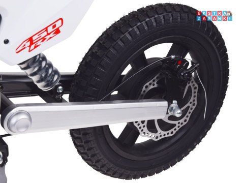 Motorek cross HONDA CRF 450RX na akumulator - czerwony, 1x250W 24V/5Ah, do 22km/h, pompowane koła, bezszczotkowy silnik [PA0345]