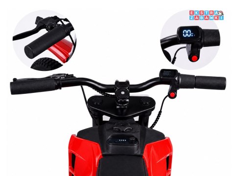 Motorek cross HONDA CRF 450RX na akumulator - czerwony, 1x250W 24V/5Ah, do 22km/h, pompowane koła, bezszczotkowy silnik [PA0345]