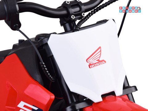 Motorek cross HONDA CRF 450RX na akumulator - czerwony, 1x250W 24V/5Ah, do 22km/h, pompowane koła, bezszczotkowy silnik [PA0345]