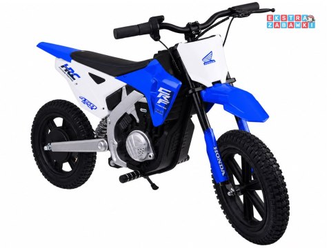 Motorek cross HONDA CRF 450RX na akumulator - niebieski, 1x250W 24V/5Ah, 22km/h, pompowane koła, bezszczotkowy silnik [PA0345]