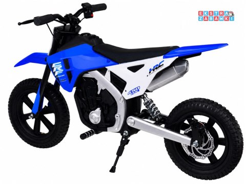 Motorek cross HONDA CRF 450RX na akumulator - niebieski, 1x250W 24V/5Ah, 22km/h, pompowane koła, bezszczotkowy silnik [PA0345]