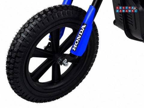 Motorek cross HONDA CRF 450RX na akumulator - niebieski, 1x250W 24V/5Ah, 22km/h, pompowane koła, bezszczotkowy silnik [PA0345]