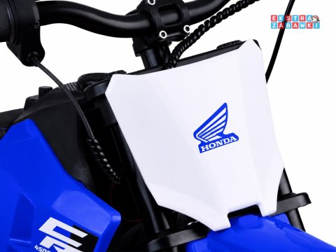 Motorek cross HONDA CRF 450RX na akumulator - niebieski, 1x250W 24V/5Ah, 22km/h, pompowane koła, bezszczotkowy silnik [PA0345]