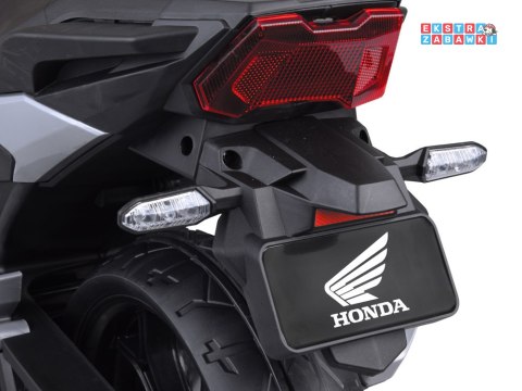 Motorek HONDA NC750X na akumulator - czerwony, 2x35W 12V/4.5Ah, panel muzyczny, LED, boczne kółka, elektryczny hamulec [PA0314]