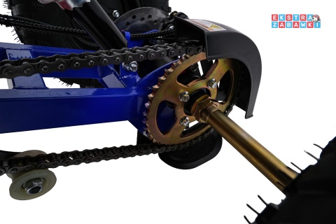 Niebieski quad spalinowy WILDPEAK 110cc - jednocylindrowy, czterosuw, pompowane opony, rozrusznik [ATV006]